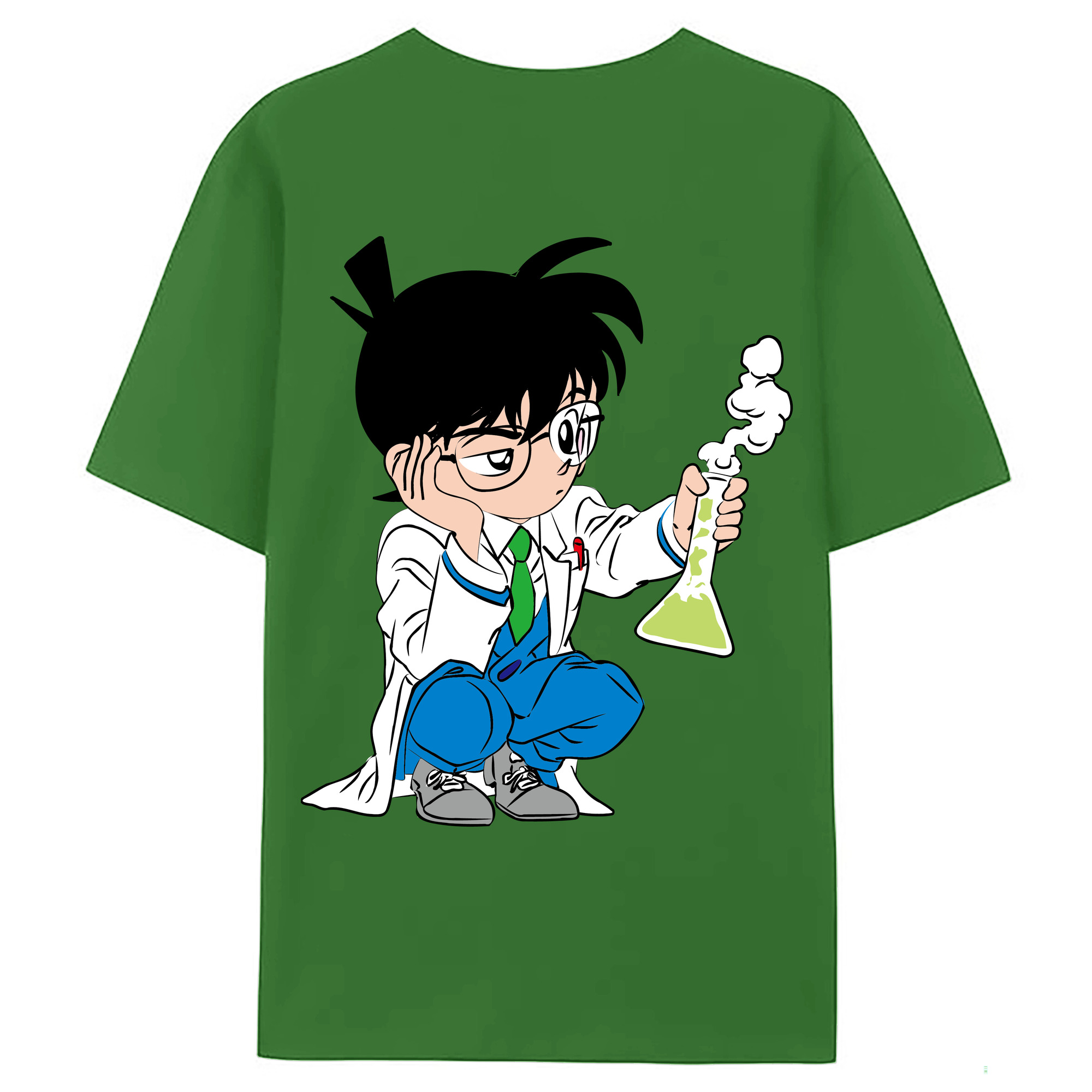 （画像用） 名探偵コナン 江戸川 コナン Detective Conan Conan Edogawa レディース半袖Tシャツ(バックプリント)